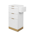 White Working Station Hair Salon Styling Station Trolley Cart for Other Salon Furniture