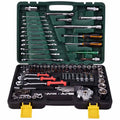 121pcs 1/2 3/8 1/4 Inch Auto Repair Hex Bit Impact Wrench Deep Sockets Sets With Mechanical Tools
