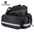 WEST BIKING New Waterproof Bicycle Bag Portable Pannier Rear Rack Tail Seat Trunk Rack Cycling MTB Bike Carrier Luggage Bag
