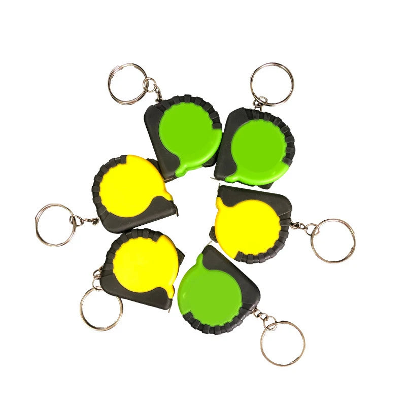 1 Meter 3ft Mini Measuring Key Chain Tape Measure Imperial Promotion Mini Household Measurement Hand Tools