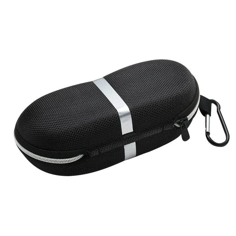 Custom Glasses Box Wear-resistant Oxford Cloth Silver Bullion Zipper EVA Sunglasses case
