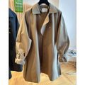 Boutique Wholesale 2026 Spring New Korean Edition Design Feel Loose Light Luxury Temperament Knee Length Women's Trench Coats