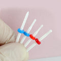 Yaqin 3/32" Professional White Manicure UNC Slim Ceramic Cone Shape Under Nail Cleaning Bit