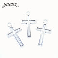 YuenZ Antique silver color cross Charms Pendant Jewelry Metal Alloy Jewelry Marking 39*21mm T101