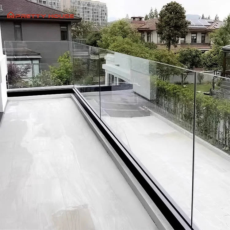 Balcony Aluminium Glass Railing U Channel Stair Handrail Balustrade Balcony Railing