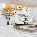 Large 3D Home Decoration Acrylic Wall Sticker Elegant Large Tree Design for Interior Home Decor