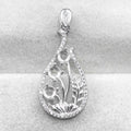 Sterling Silver 4*4mm Semi Mount Pendant Empty Frame Blank Support Setting S925 Base Holder Without Center Stone for DIY Inlay