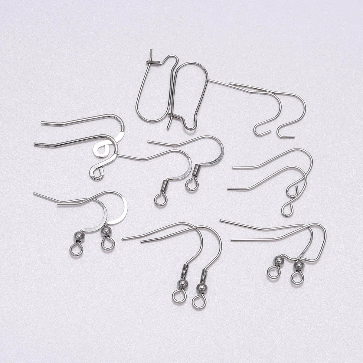 China Factory Wholesale Stainless Steel Flat French Fish Hypoallergenic Ear Wires Jewelry Earwires Earring Hook