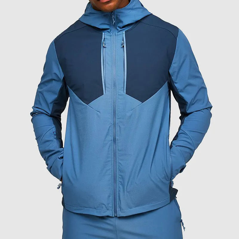 New Arrive Men's Breathable Waterproof  Softshell Jacket Outdoor Zipper Reflective Windproof Jacket