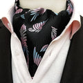 Classic Paisley Folard Mens Ascot Casual Cravate Homme Polyester Jacquard Woven Ties for Men Italian