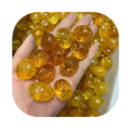 Bulk Gemstones Wholesale 20-30mm Premium Semi Precious Polished Stones Gold Citrine Crystal Tumbled Stones for Decor