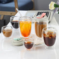 Clear Borosilicate Glass Mug for Serving Latte Premium Glass Drinkware