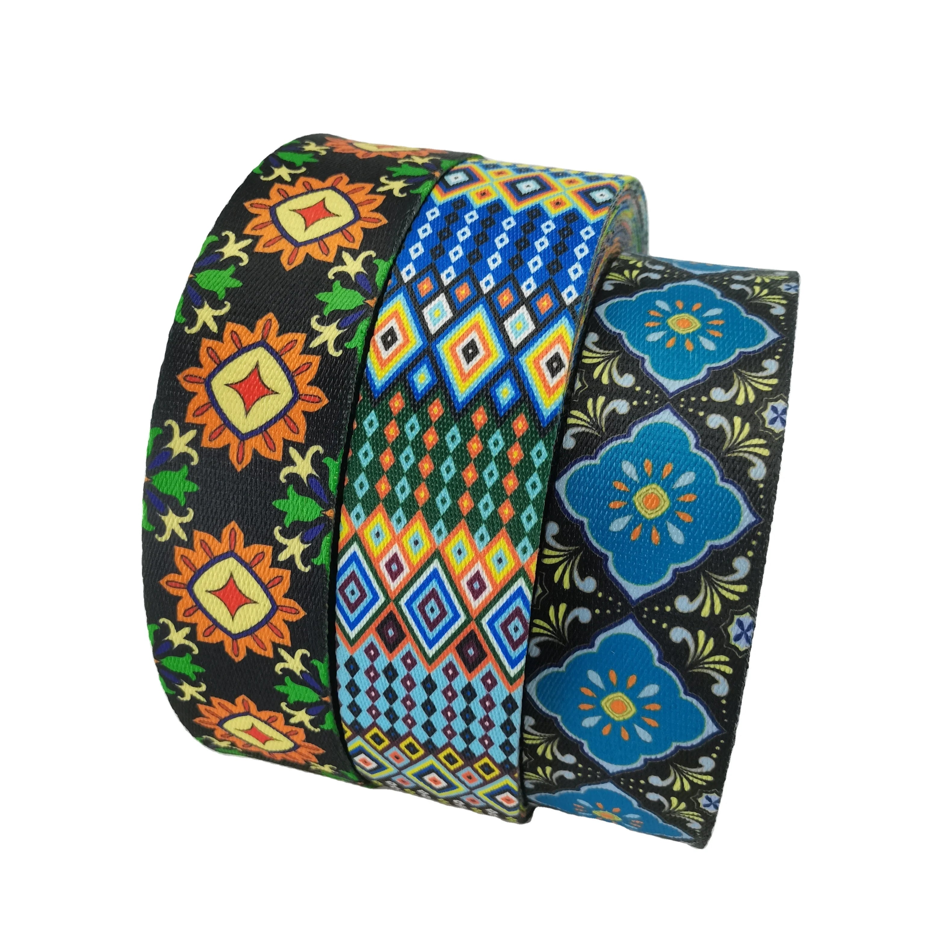 5cm Custom Thickening Polyester Webbing for Bag Strap Thermal Printing Jacquard Ribbon