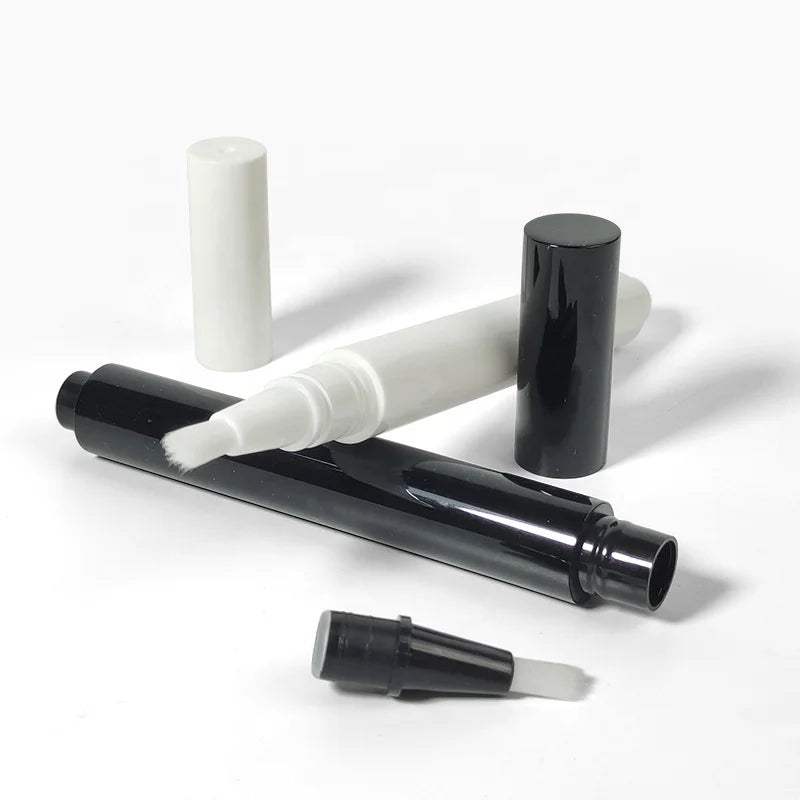 Custom Unique Black Cosmetic Packaging Lip Gloss Container Lipgloss Tubes 2Ml Cosmetic Twist Pens With Brush Tip