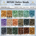 Miyuki Delica Beads 1.6 mm [20 Color Metallic 2 ]10g Pack