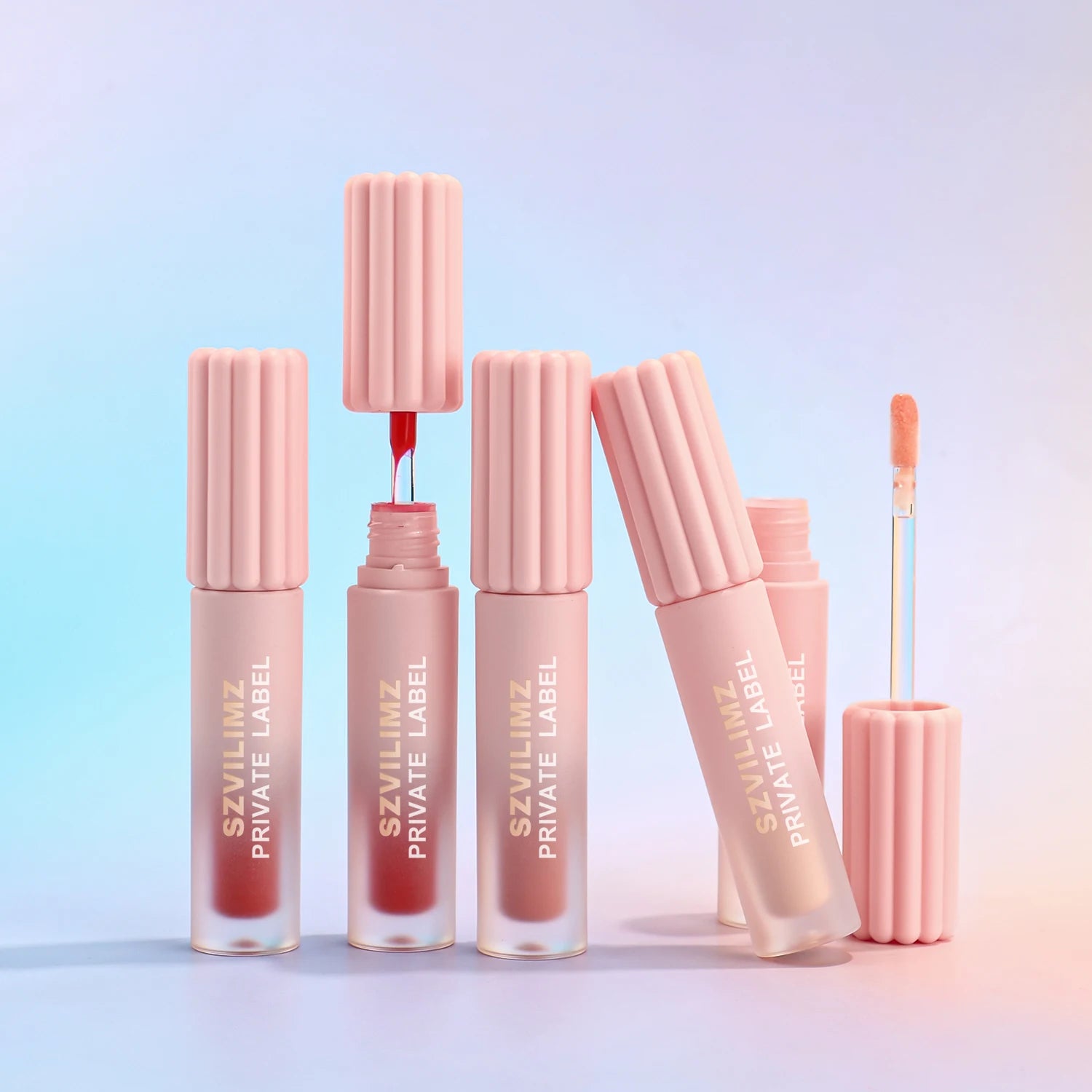 Free Sample Lipgloss Container with Logo Customized Lipgloss Tubes 6ml Cosmetic Makeup Liquid Lipstick Matte