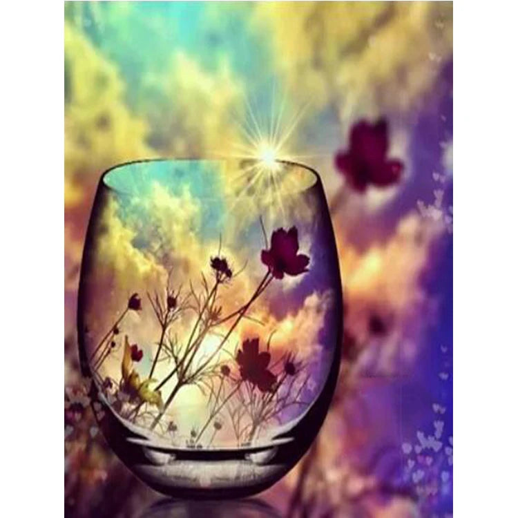 Wholesale Modern Design Landscape Best Cup Scenery Diamond Art Painting Dot Gem Kits for Adults Beginners Living Room