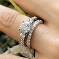 CAOSHI Manufacture Women's Zircon Set Exquisite Full CZ Zirconia Promise Engagement Bridal Wedding Ring Set