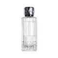 High-End Vertical Stripe Screen Printed Cylindrical Perfume Bottle | Luxury Transparent Glass Cosmetic Container OEM Brand Made