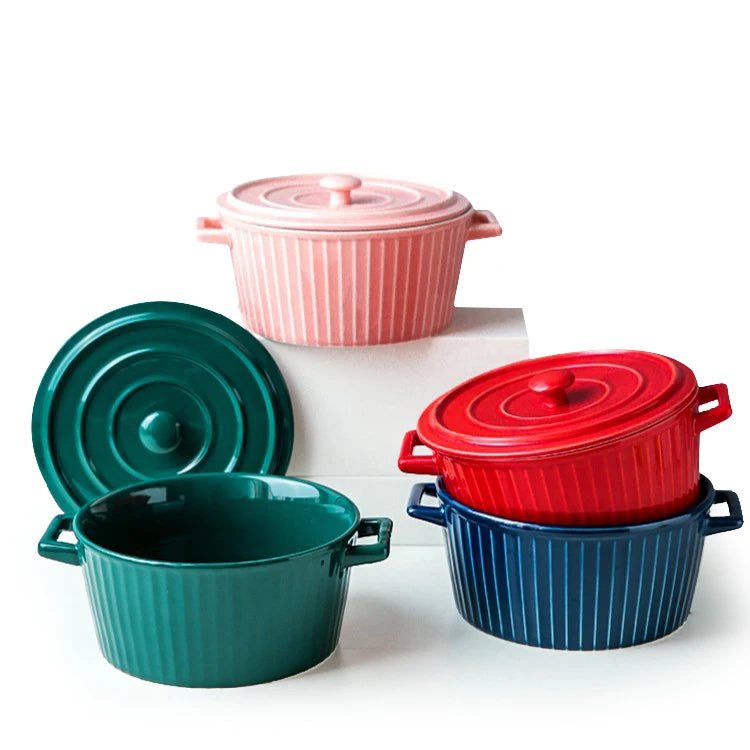 Hot Sale Colourful Noodle Bowl Tableware Soup Bowl Ceramic Pot