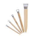 5pcs/ Sets Bamboo Knife With Teeth Pottery Tools Kneading Pottery Clay Tools Pottery Clay Modelling Tools
