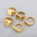 Custom Stocks Cheap Ins Style Hip Hop Mens Nugget Stainless Steel Rings