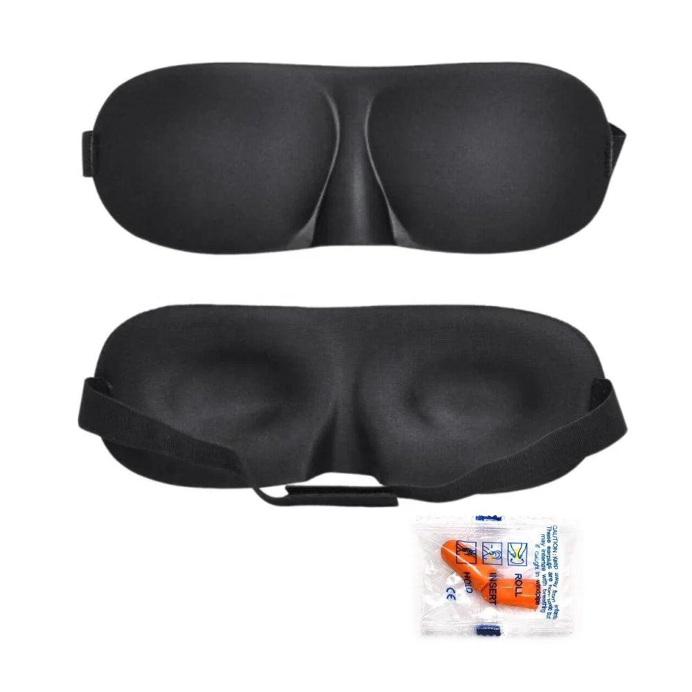 3D Sleep Eye Mask Deep Contoured for Man or Woman Comfortable Lightweight Sleeping Eye Cover for Travel Shift Work or Plane