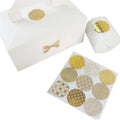 90pcs Per Pack Golden Round Bronzing Transparent Sealing Sticker for Handmade Products Package Label