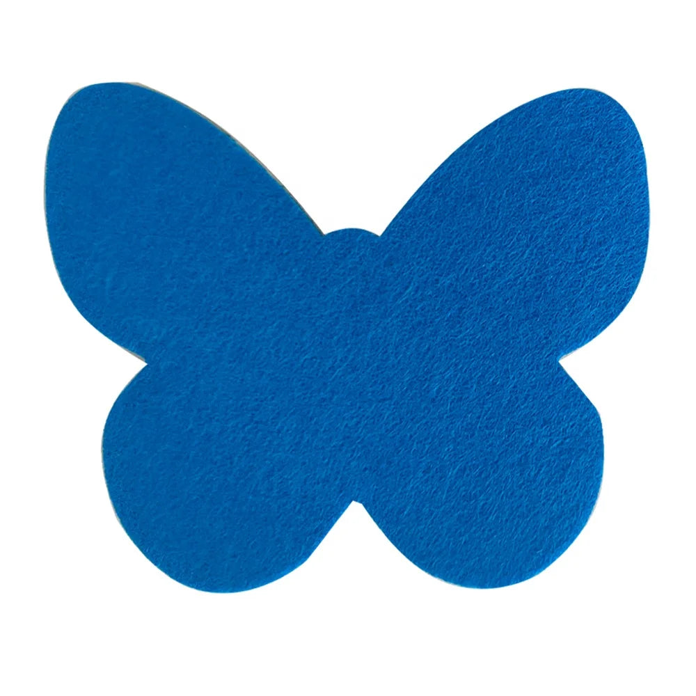 Custom Mini Butterfly Heart Shape Modern Design Felt Decorative Objects Laser Cutting Technology