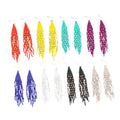 Wholesale Summer Multi Colors Boho Red Glass Seed Beads Beaded Tassel Fringe Earrings Long Tassel Drop Dress Earring for Women