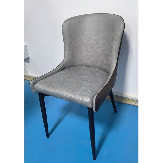 Wholesale Hotel bar Modern Synthetic Full Leather Kitchen Stainless Steel Soft Dining Chair