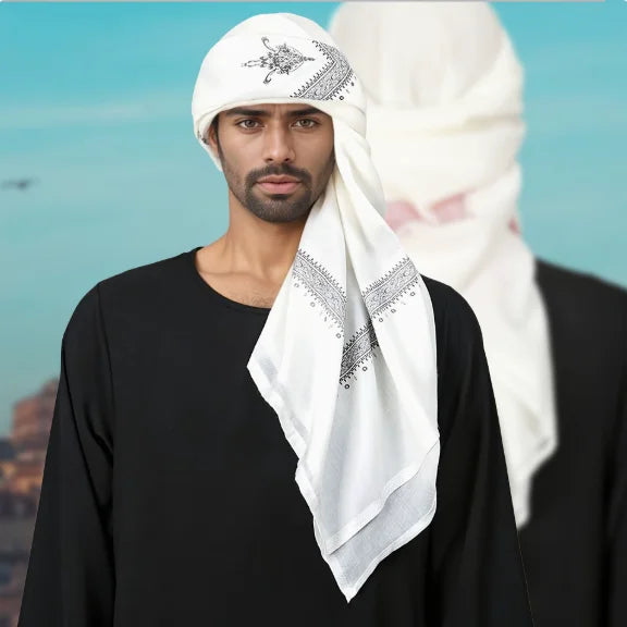 Arab Scarf Dubai Oman Printed Scarf Muslim Men's Headband