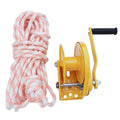 Stainless Steel Winch Galvanized Hand Winch Manual Portable Self Locking Hand Winch With Stainless Rope for Outdoor Use