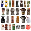 Wholesale Hawaii Tiki Mugs Creative Cocktail Glasses Handmade Custom Ceramic Tiki Cups for bar