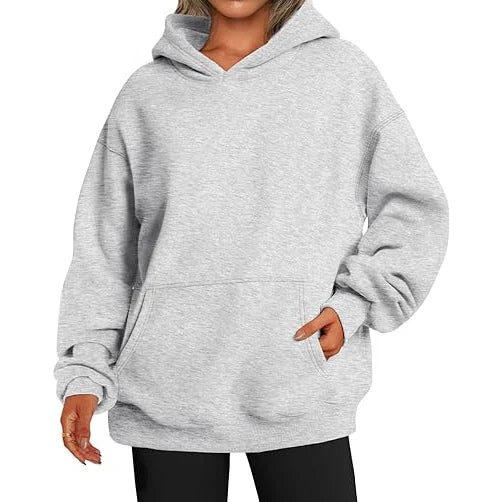 Womens Hoodies Oversized Sweatshirts Pullover Fleece Sweaters Long Sleeve With Pockets Winter Fall Outfits Y2k Clothes