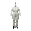 Jasmine Female Plus Size Full-Body Dress Form Fiberglass Mannequin Stainless Steel Base for Tailoring Window Display
