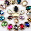 13*18mm Oval Circle Stone Surrounding Dress Rhinestones   Claw Setting Glass Crystal Rhinestone Bulk