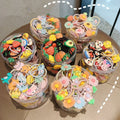 Hot Sale Cartoon Fruit Small Rubber Hair Ties Mix Colors High Elastic 20-40pcs/Set Hair Rope for Kids