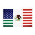 Ready to Ship 100% Polyester 3x5ft Stock USA Mexico Combination Mexican American US MX Friendship Flag