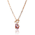 New Arrival Fine Jewelry 14k Gold Plated Baroque Freshwater Pearl Necklace