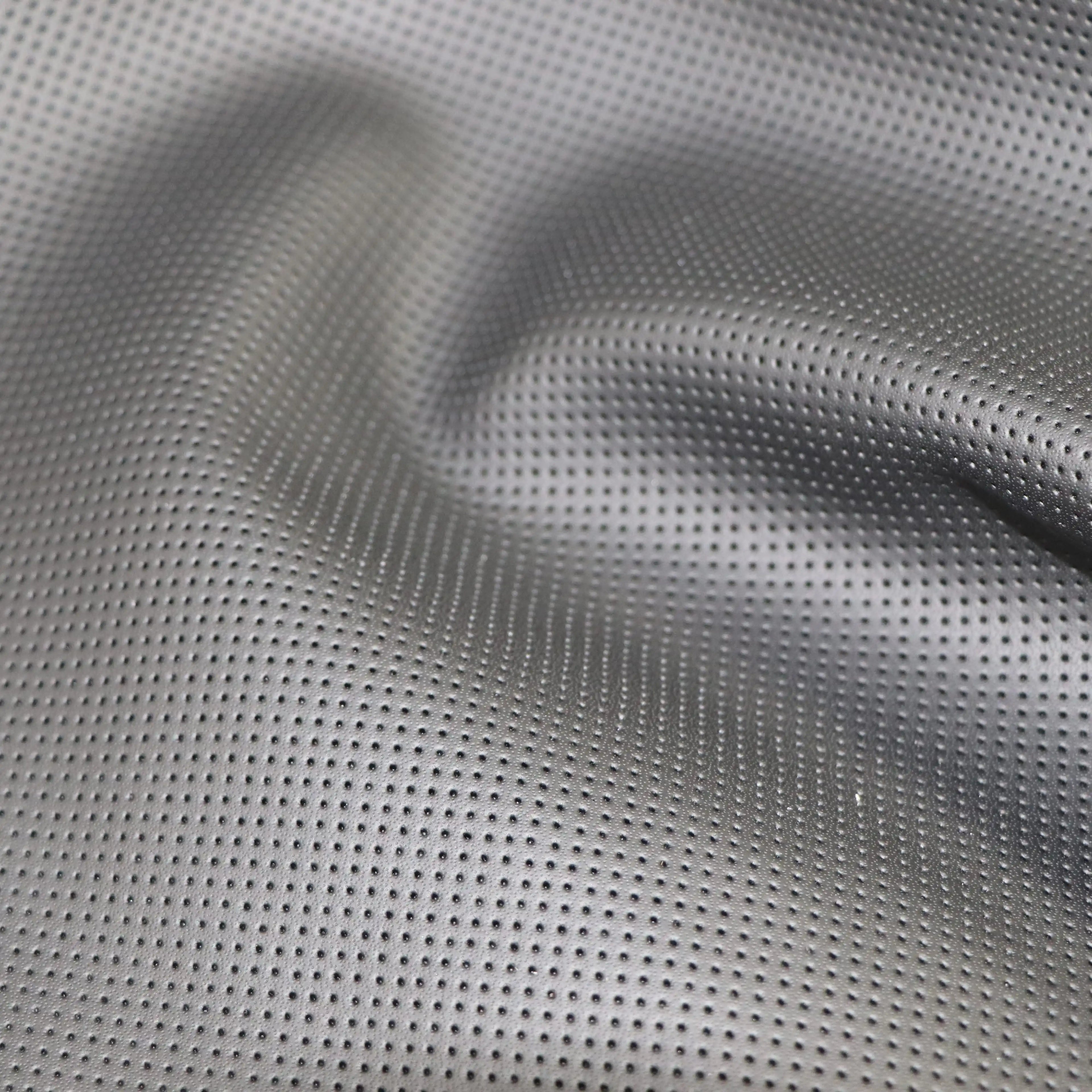 Custom Wholesale 1.4mm Microfiber Faux Leather Thick Artificial Leather Roll for Car Steering Wheel Cover Material