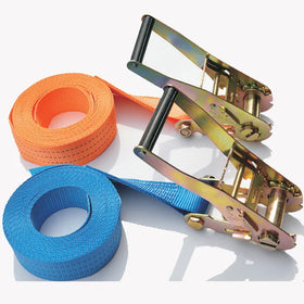 50mm 5T Polyester Motorcycle Wire Grip Ratchet Straps With Metal Buckle Tool