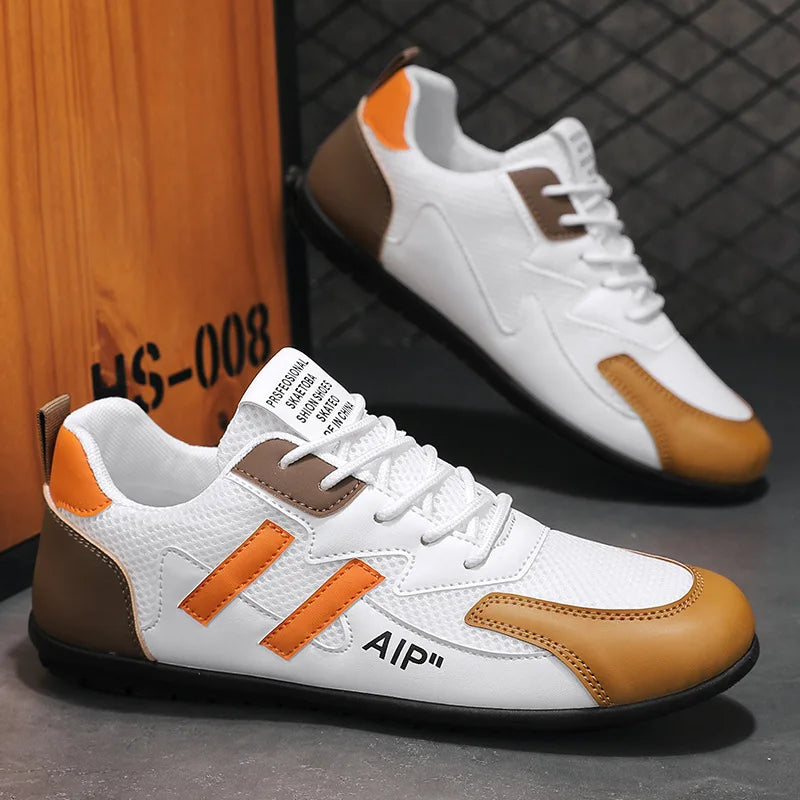 Men's Casual Breathable Mesh Sports Shoes Lightweight Flat Heel Walking Shoes