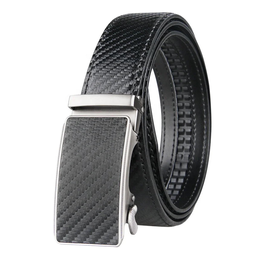 Fashion Alloy Cowhide Men's Genuine Leather Designer Belt for Business