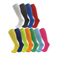 Wholesale Colored Plain Long Football Sport Socks Youth Men Adult Padded Soccer Socks for Kids