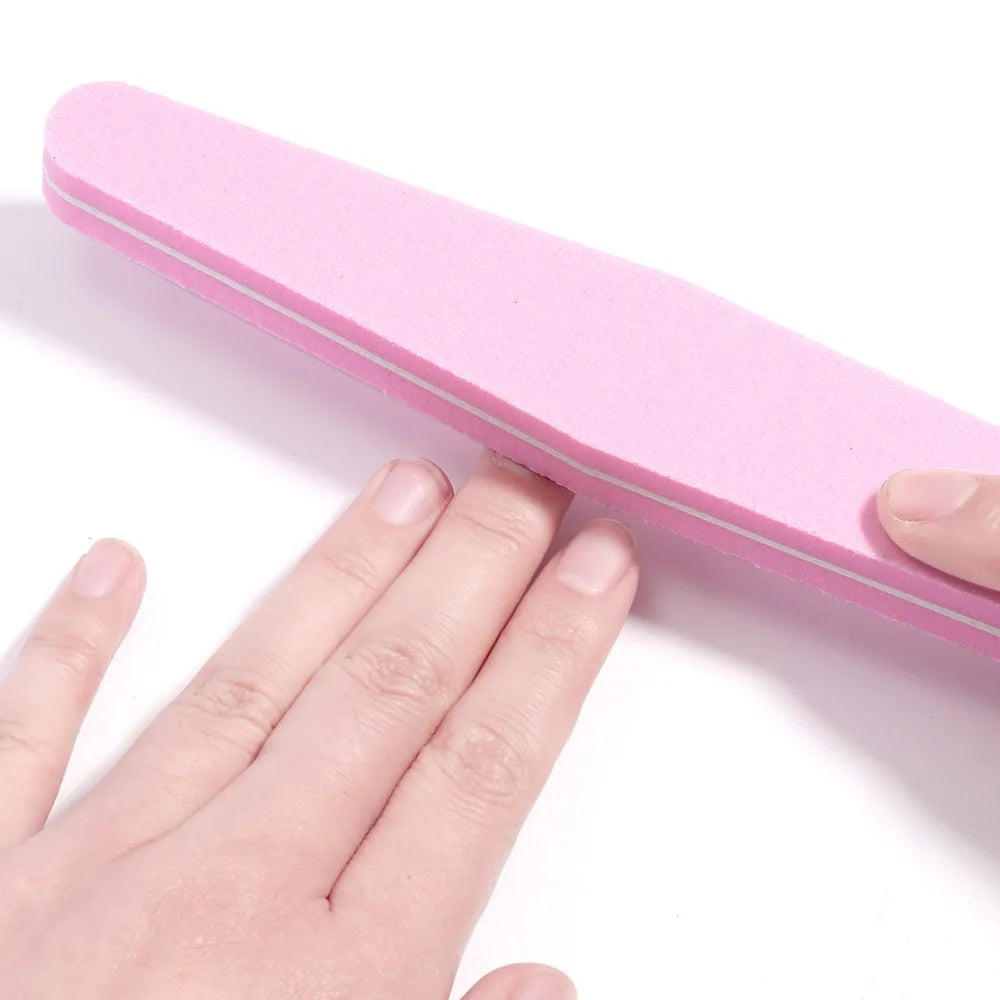 Wholesale Custom Logo Diamond Shape Nail Buffer Double Sided Sponge Nail File 100/180 Grit Washable Manicure Tool MegaBDM