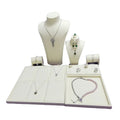 Custom Combination Fancy Blue Jewelry Display Stands Fashion Fine Jewellery Metal Jewelry Set Display Props