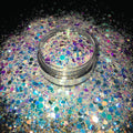 White Glitter Bulk High Sparkling Polyester PET Chunky Holographic rainbow Diamond Glitter Powder