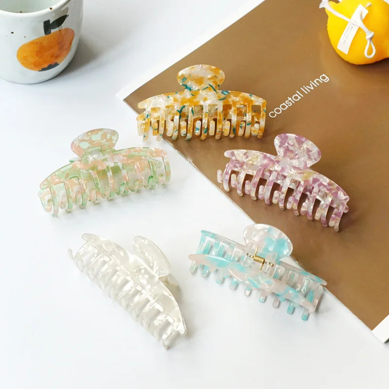 New Color Plastic 9.5cm Shark Hair Claw Clip Fashion Acrylic Large Big Hair Clip Claw for Women