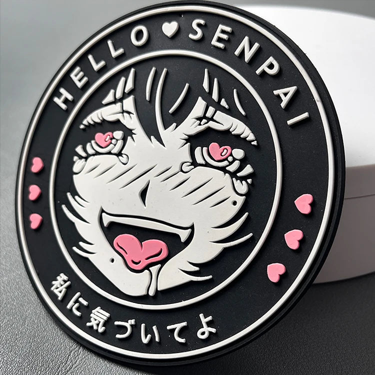 Custom Pvc Patches Garment Clothing Embossed Brand Logo Badge 2D 3D PVC Rubber Patch With Hook and Loop